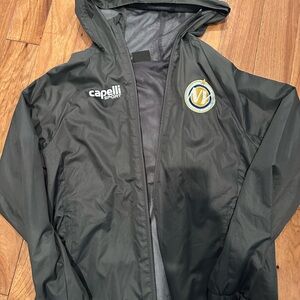 Capelli of New York Black Windbreaker Jacket